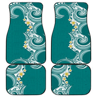Aloha Polynesian Plumeria Flower Car Mats Teal Color LT03 - Polynesian Pride
