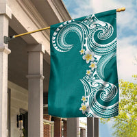 Aloha Polynesian Plumeria Flower Garden Flag Teal Color LT03 House Flag Teal - Polynesian Pride