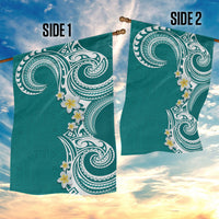 Aloha Polynesian Plumeria Flower Garden Flag Teal Color LT03 - Polynesian Pride