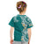 Aloha Polynesian Plumeria Flower Kid T Shirt Teal Color