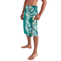 Aloha Polynesian Plumeria Flower Lavalava Teal Color LT03 - Polynesian Pride
