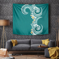Aloha Polynesian Plumeria Flower Tapestry Teal Color LT03 - Polynesian Pride