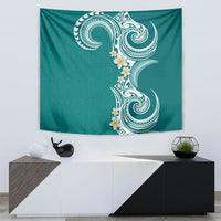 Aloha Polynesian Plumeria Flower Tapestry Teal Color LT03 - Polynesian Pride