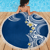Aloha Polynesian Plumeria Flower Beach Blanket Blue Color LT03 - Polynesian Pride