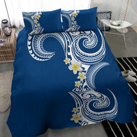 Aloha Polynesian Plumeria Flower Bedding Set Blue Color LT03 - Polynesian Pride