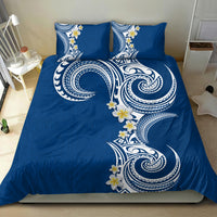 Aloha Polynesian Plumeria Flower Bedding Set Blue Color LT03 - Polynesian Pride