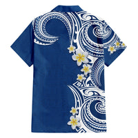 Aloha Polynesian Plumeria Flower Hawaiian Shirt Blue Color LT03 - Polynesian Pride