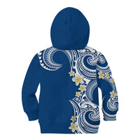 Aloha Polynesian Plumeria Flower Kid Hoodie Blue Color LT03 - Polynesian Pride