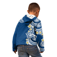 Aloha Polynesian Plumeria Flower Kid Hoodie Blue Color LT03 - Polynesian Pride