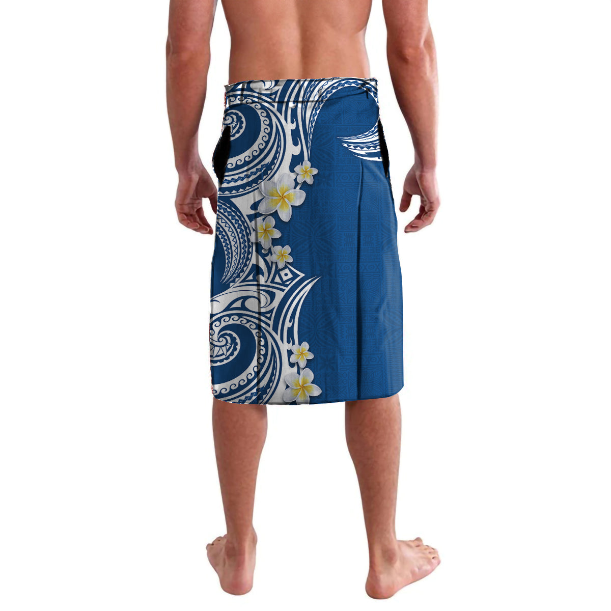 Aloha Polynesian Plumeria Flower Lavalava Blue Color LT03 - Polynesian Pride