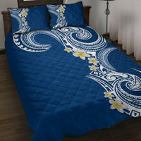 Aloha Polynesian Plumeria Flower Quilt Bed Set Blue Color LT03 Blue - Polynesian Pride
