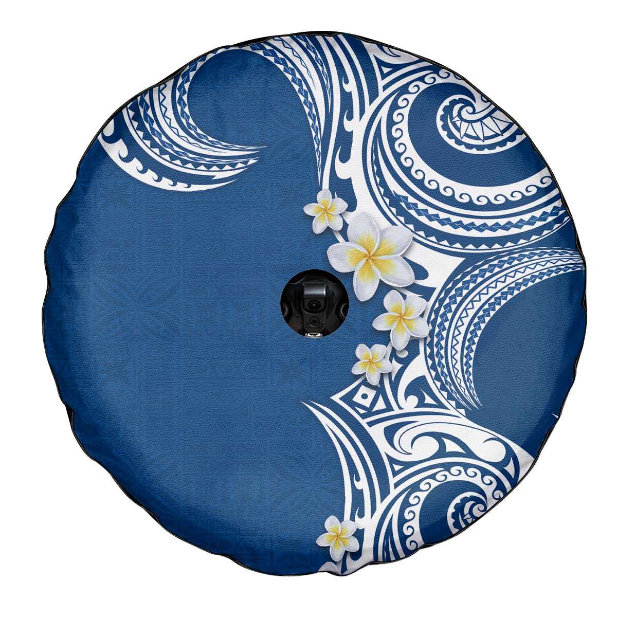 Aloha Polynesian Plumeria Flower Spare Tire Cover Blue Color LT03 - Polynesian Pride
