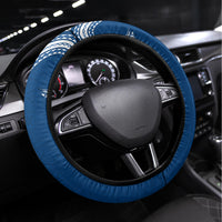 Aloha Polynesian Plumeria Flower Steering Wheel Cover Blue Color LT03 Universal Fit Blue - Polynesian Pride