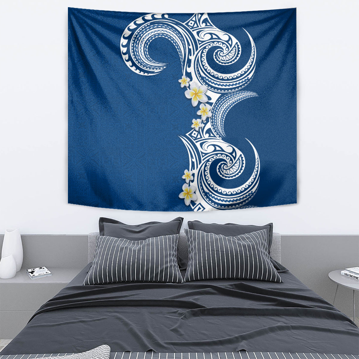 Aloha Polynesian Plumeria Flower Tapestry Blue Color LT03 - Polynesian Pride