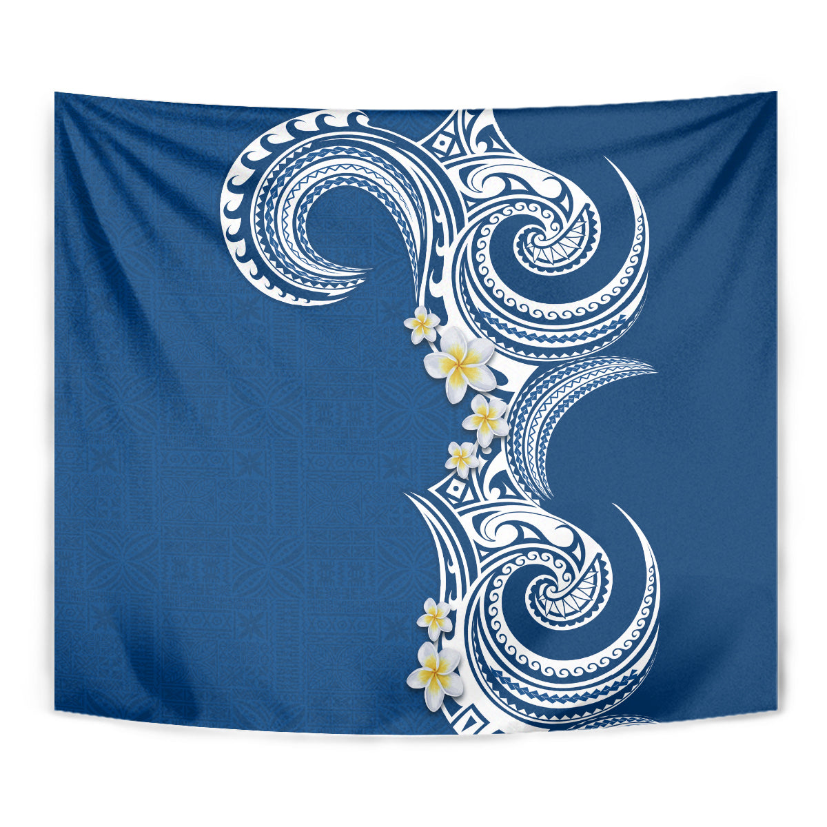 Aloha Polynesian Plumeria Flower Tapestry Blue Color LT03 - Polynesian Pride
