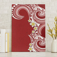Aloha Polynesian Plumeria Flower Canvas Wall Art Red Color LT03 Without Frame Red - Polynesian Pride