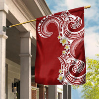 Aloha Polynesian Plumeria Flower Garden Flag Red Color LT03 House Flag Red - Polynesian Pride