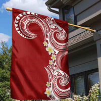Aloha Polynesian Plumeria Flower Garden Flag Red Color LT03 - Polynesian Pride
