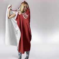 Aloha Polynesian Plumeria Flower Hooded Blanket Red Color LT03 - Polynesian Pride