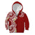 Aloha Polynesian Plumeria Flower Kid Hoodie Red Color