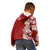 Aloha Polynesian Plumeria Flower Kid Hoodie Red Color