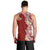 Aloha Polynesian Plumeria Flower Men Tank Top Red Color