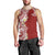 Aloha Polynesian Plumeria Flower Men Tank Top Red Color