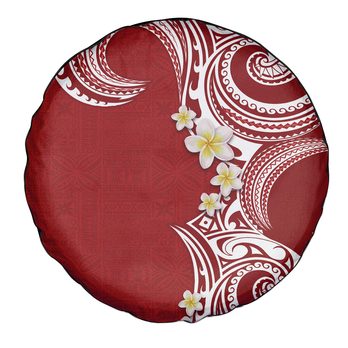 Aloha Polynesian Plumeria Flower Spare Tire Cover Red Color LT03 - Polynesian Pride