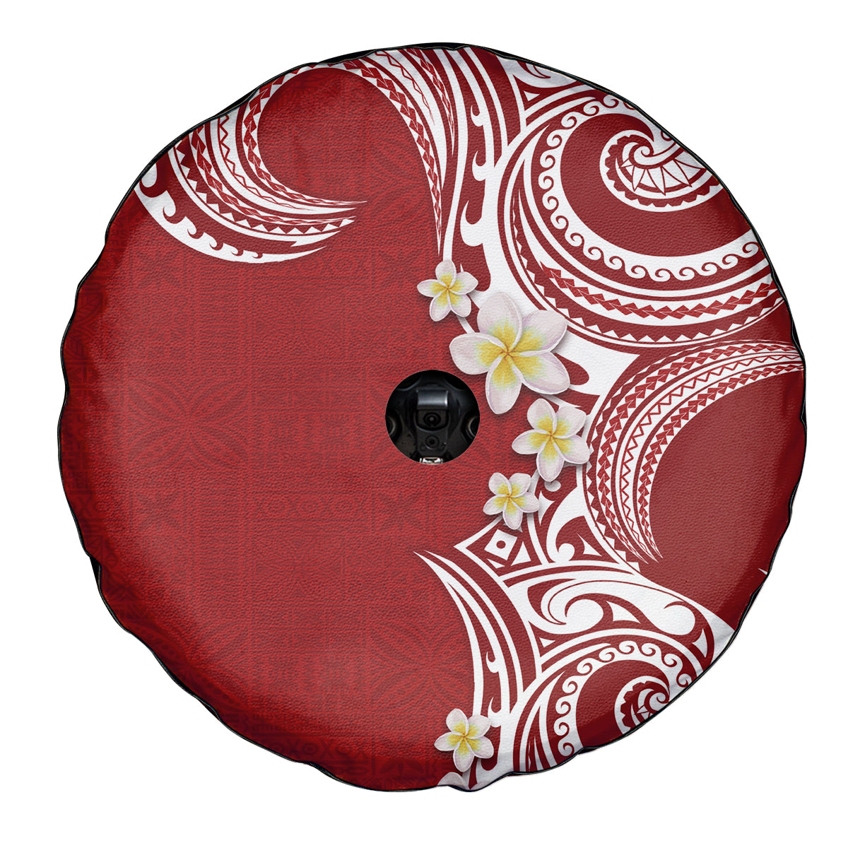 Aloha Polynesian Plumeria Flower Spare Tire Cover Red Color LT03 - Polynesian Pride