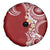 Aloha Polynesian Plumeria Flower Spare Tire Cover Red Color