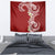 Aloha Polynesian Plumeria Flower Tapestry Red Color