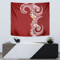 Aloha Polynesian Plumeria Flower Tapestry Red Color LT03 - Polynesian Pride