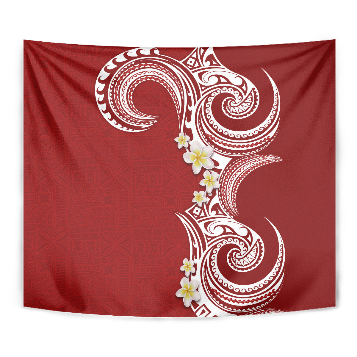 Aloha Polynesian Plumeria Flower Tapestry Red Color LT03 - Polynesian Pride