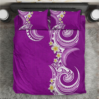 Aloha Polynesian Plumeria Flower Bedding Set Purple Color LT03 Purple - Polynesian Pride