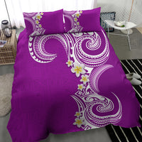 Aloha Polynesian Plumeria Flower Bedding Set Purple Color LT03 - Polynesian Pride