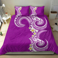 Aloha Polynesian Plumeria Flower Bedding Set Purple Color LT03 - Polynesian Pride