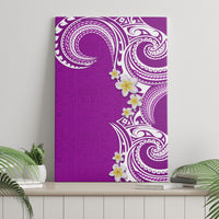 Aloha Polynesian Plumeria Flower Canvas Wall Art Purple Color LT03 - Polynesian Pride