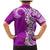 Aloha Polynesian Plumeria Flower Family Matching Mermaid Dress and Hawaiian Shirt Purple Color