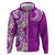 Aloha Polynesian Plumeria Flower Hoodie Purple Color