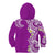 Aloha Polynesian Plumeria Flower Kid Hoodie Purple Color