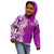 Aloha Polynesian Plumeria Flower Kid Hoodie Purple Color