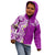 Aloha Polynesian Plumeria Flower Kid Hoodie Purple Color