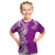 Aloha Polynesian Plumeria Flower Kid T Shirt Purple Color