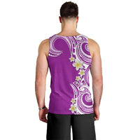 Aloha Polynesian Plumeria Flower Men Tank Top Purple Color LT03 - Polynesian Pride