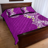 Aloha Polynesian Plumeria Flower Quilt Bed Set Purple Color LT03 - Polynesian Pride
