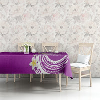 Aloha Polynesian Plumeria Flower Tablecloth Purple Color LT03 - Polynesian Pride