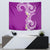 Aloha Polynesian Plumeria Flower Tapestry Purple Color