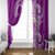 Aloha Polynesian Plumeria Flower Window Curtain Purple Color