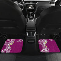 Aloha Polynesian Plumeria Flower Car Mats Pink Color LT03 Set 2pcs - Back Pink - Polynesian Pride