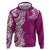 Aloha Polynesian Plumeria Flower Hoodie Pink Color